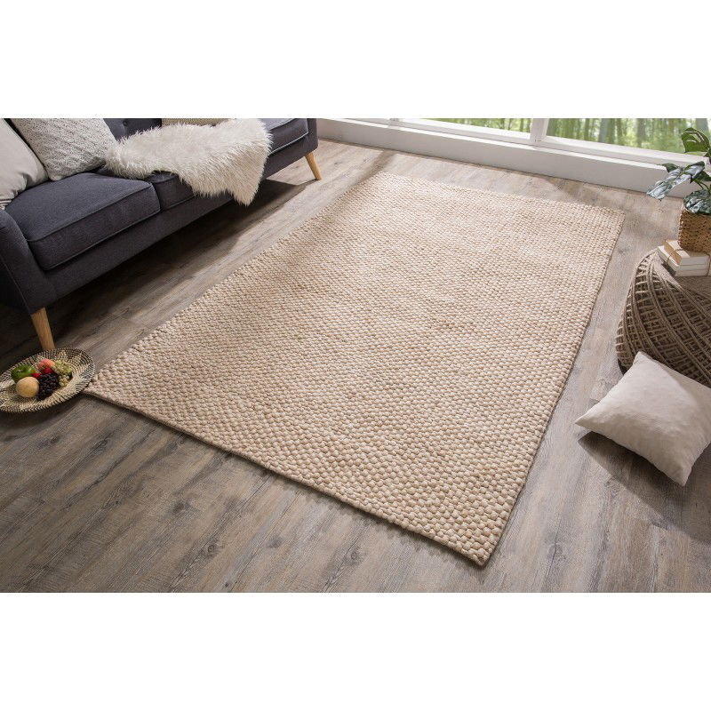 Tapis Artisanal Wool X Cm Beige En Laine