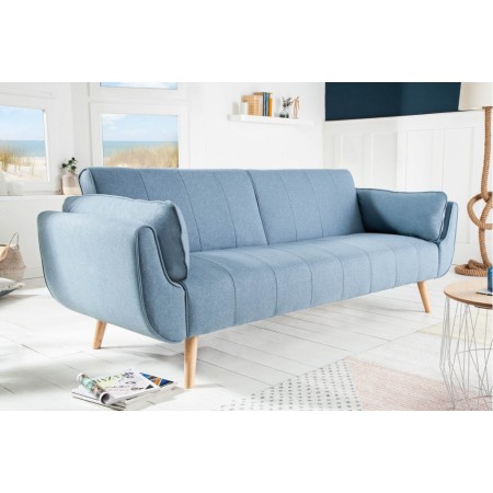 Canapé-lit design DIVANI 220cm bleu clair Fonction lit...