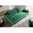 Elegantes Design 3er Sofa COZY VELVET 220cm smaragdgrÃ¼n Samt Federkern