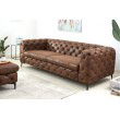 Chesterfield 3er Sofa MODERN BAROCK 235cm antik braun 3-Sitzer