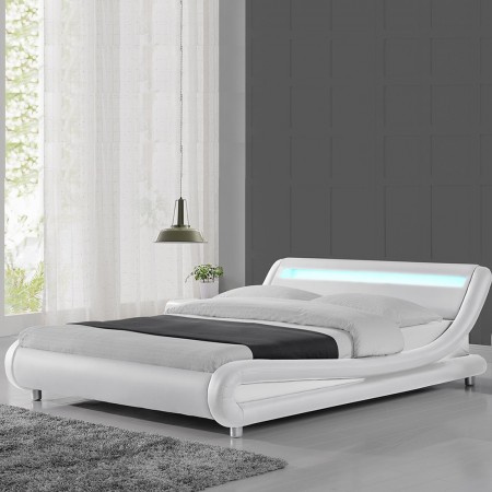 Julio led design bed -  Weiß