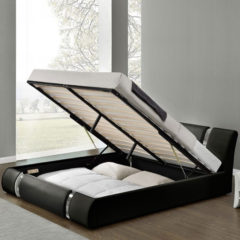 Lit Double 160 Avec Rangement Intégré Avec Matelas - Lit Nova ...