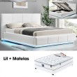 Materasso set box spring bianco 140 Alexi