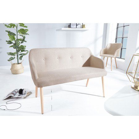 Design Sitzbank SCANDINAVIA MEISTERSTÃCK 116cm beige...