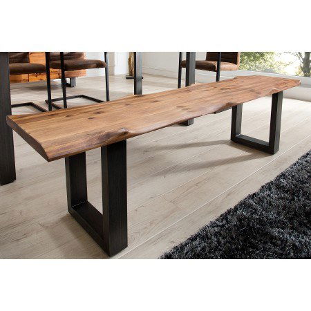 Banc en tronc d'arbre massif GENESIS 160cm acacia