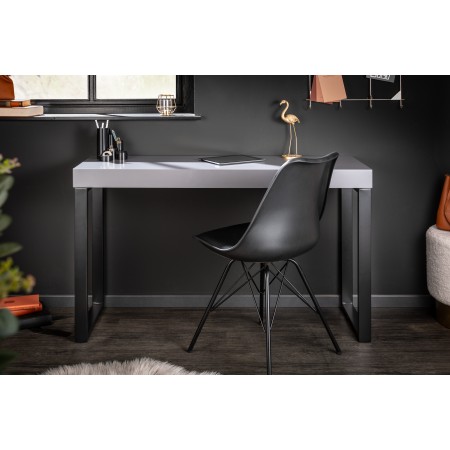 table de bureau 120cm gris piétement noir