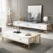 Set aus TV-Möbel und Couchtisch Luxuria Basis Gold