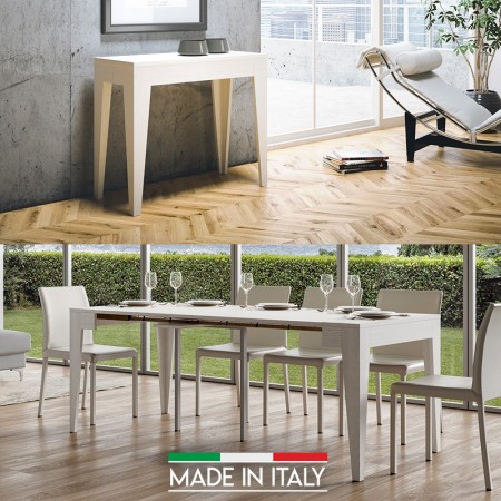 Tavolo console estensibile Isotta -  Frassino bianco