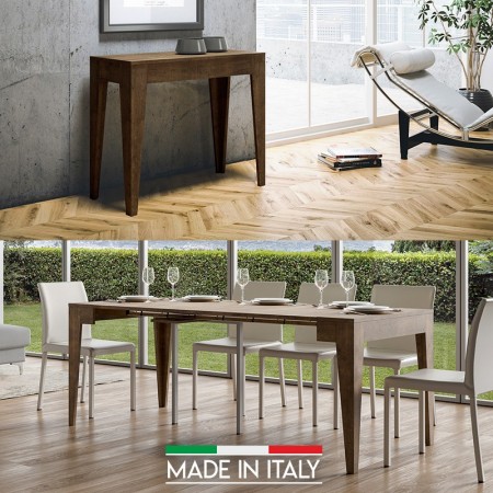 Table Console extensible Isotta -  Noyer