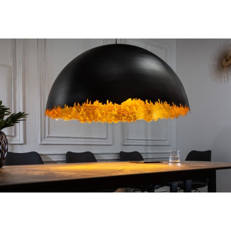 Elegante lámpara colgante MODERN GLOW 61cm negro oro redondo