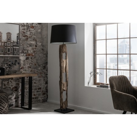  Lámpara de pie maciza BARRACUDA 177cm madera de hierro...