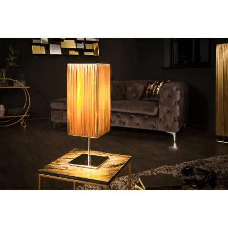  Moderne Designer Tischlampe PARIS 43cm gold Tischleuchte 