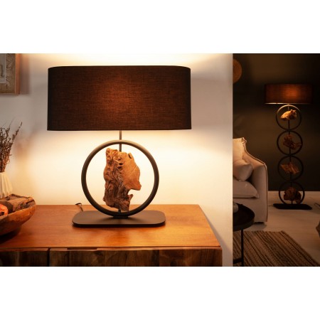 Lampe de table design ELEMENTS 58cm Abat-jour en coton...