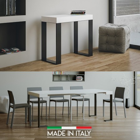 Table Console extensible Tecno -  Biały