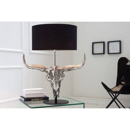  Stravagante lampada da tavolo EL TORO 68cm testa di toro...