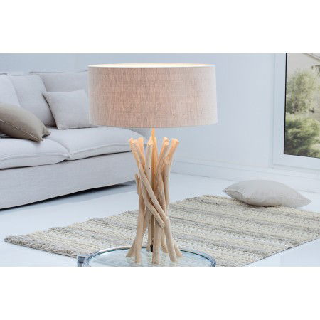 Design Treibholz Tischleuchte WILD NATURE 62cm sand mit...