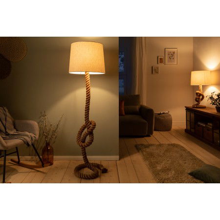  Lampadaire maritime SEVEN SEAS 158cm Lampadaire en corde...