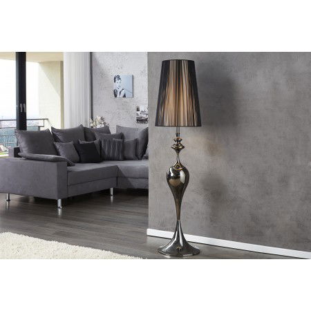 Lampadaire design noble LUCIE 160cm noir style baroque...