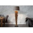 Design Driftwood lampada da terra EUPHORIA 180cm grigio con paralume di lino