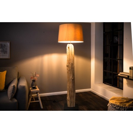  Lámpara de pie ROUSILIQUE 177cm beige Lámpara de madera...
