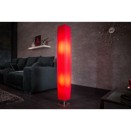 Moderne Design Stehlampe PARIS 120cm rot Plissee Schirm...