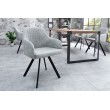  Retro Design Stuhl LUCCA stone grau mit Steppung Industrial Stil 