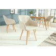  Silla de diseño retro SCANDINAVIA MEISTERSTÃCK beige con reposabrazos 