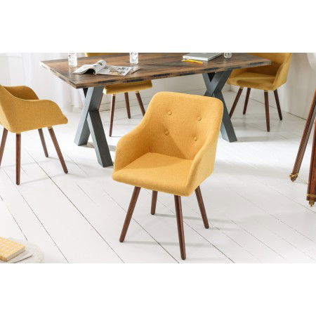  Silla de diseño retro SCANDINAVIA MEISTERSTÃCK amarillo...