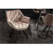  Chaise en velours THE DUTCH COMFORT champagne gris haut de gamme rembourrée avec accoudoirs 