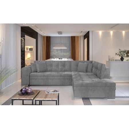 Canapé d'angle convertible design PIERETTA -  Velours...