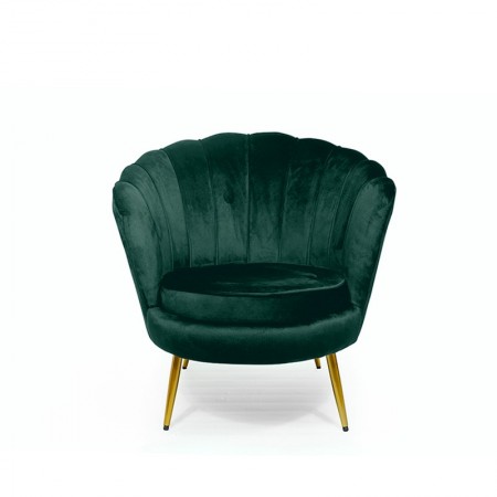 Runder Sessel mit goldenen Beinen GATSBY -  Grün