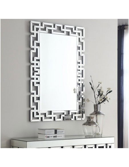 Console design en verre miroir