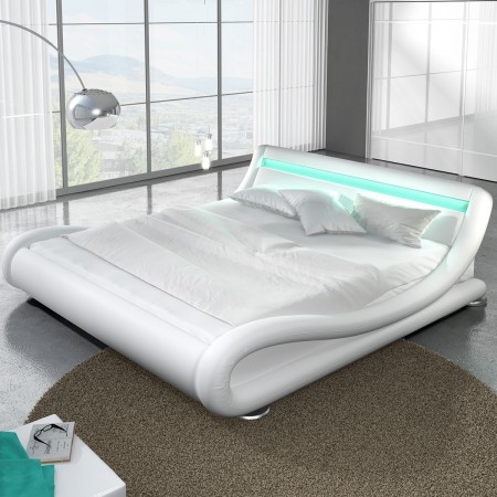 Julia LED-Design-Bett -  Weiß