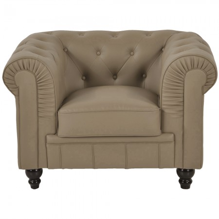 Chesterfield-Sessel gepolstert -  PU Taupe