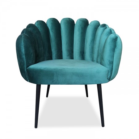 Design-Samt-Sessel LOUNGE -  Grüner Samt