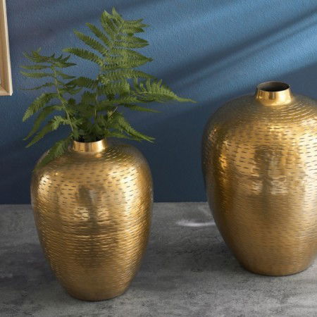  Elégant set de 2 vases ORIENTAL 32cm or au design...