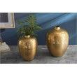  Elegantes Vasen 2er Set ORIENTAL 32cm gold im Rice Hammerschlag Design 