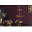 Elegante Etagere ORIENT 65cm gold im Wild Hammerschlag Design mit drei Etagen