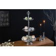 Elegante Etagere ORIENT 65cm silber im Wild Hammerschlag Design mit drei Etagen