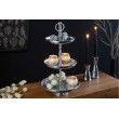 Elegante Etagere ORIENT 47cm silber im Wild Hammerschlag Design mit drei Etagen