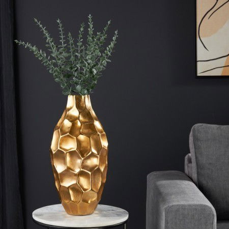  Elegante Vase ORGANIC ORIENT 45cm gold Hammerschlag Design 