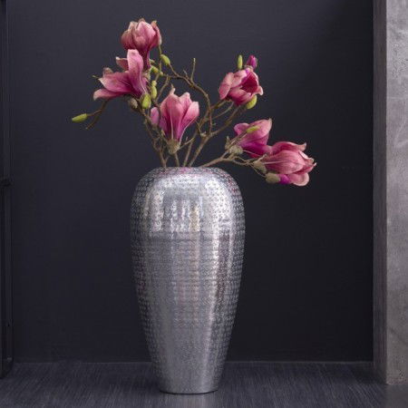  Elegante Vase ORIENTAL 50cm silber im Wild Hammerschlag...