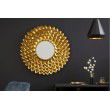  Eleganter Spiegel FLOWER 90cm gold rund Wandspiegel in Blumendesign 