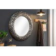  Miroir artisanal STONE MOSAIC 82cm argent optique mosaïque 