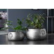  Handgefertigte Schalen 2er Set ORIENT silber Blumentopf im Hammerschlagdesign 