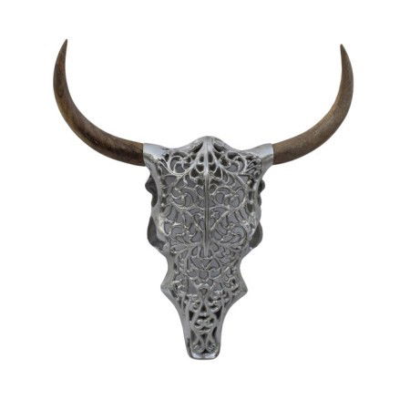  Extravagante Wanddekoration EXOTIC BULL 57cm silber...