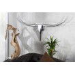  Moderne Design Wanddekoration BULL XL 120cm silber Aluminium Stierkopf 