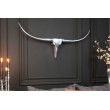 Moderne Design Wanddekoration BULL L 100cm silber Aluminium Stierkopf