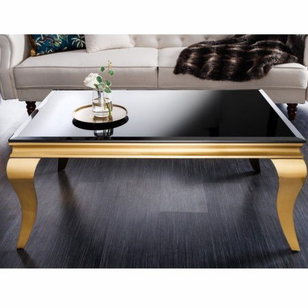 Elégante table basse MODERN BAROCK 100cm noir verre...