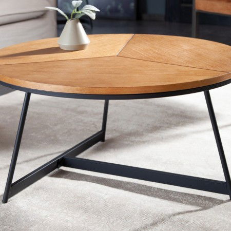 Table basse design OAK ELEGANCE 80cm chêne noir piètement...